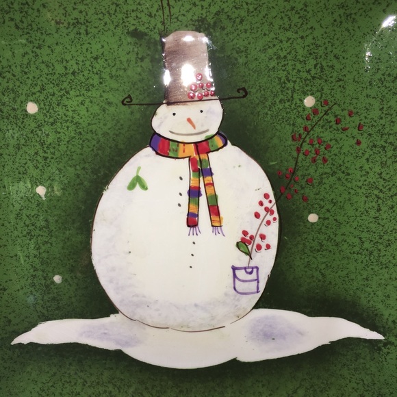 Holiday Snowman plate - Picture 3 of 7